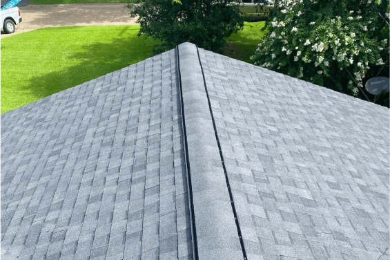 Close up of Arch Shingles on a residential home